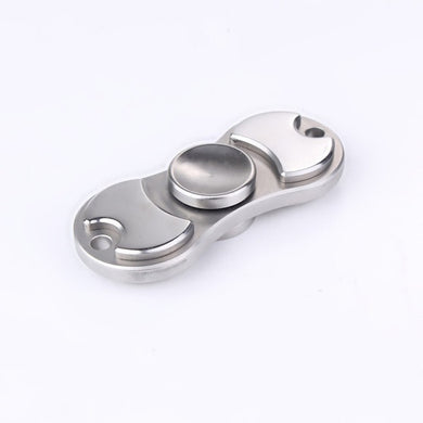 Fidget Spinner Finger Spinner Silver Duo Anti Stress Handspinner